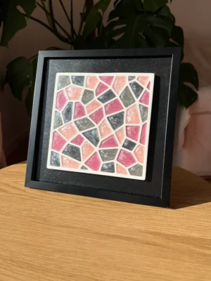 Framed Mosaic Resin Wall/Table Art - 20x20 (Style 2)