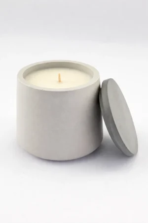 Lidded Jar Candle (Gray)