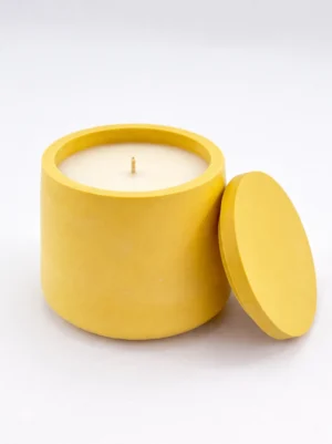 Lidded Jar Candle (Yellow)