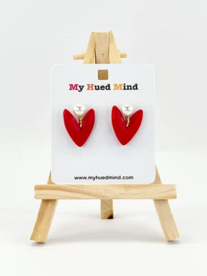 Heart Shape Polymer Clay Earrings – Valentine Collection (Style 2)
