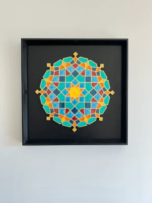 IMG_7157 The Sun Within – Geometric Resin Statement Piece - 40x40 cm