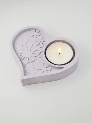 Heart-Shape Candle Holder – Lavender