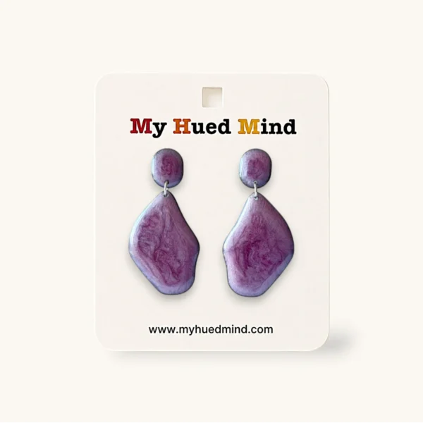 Pebble Drop Resin Earrings